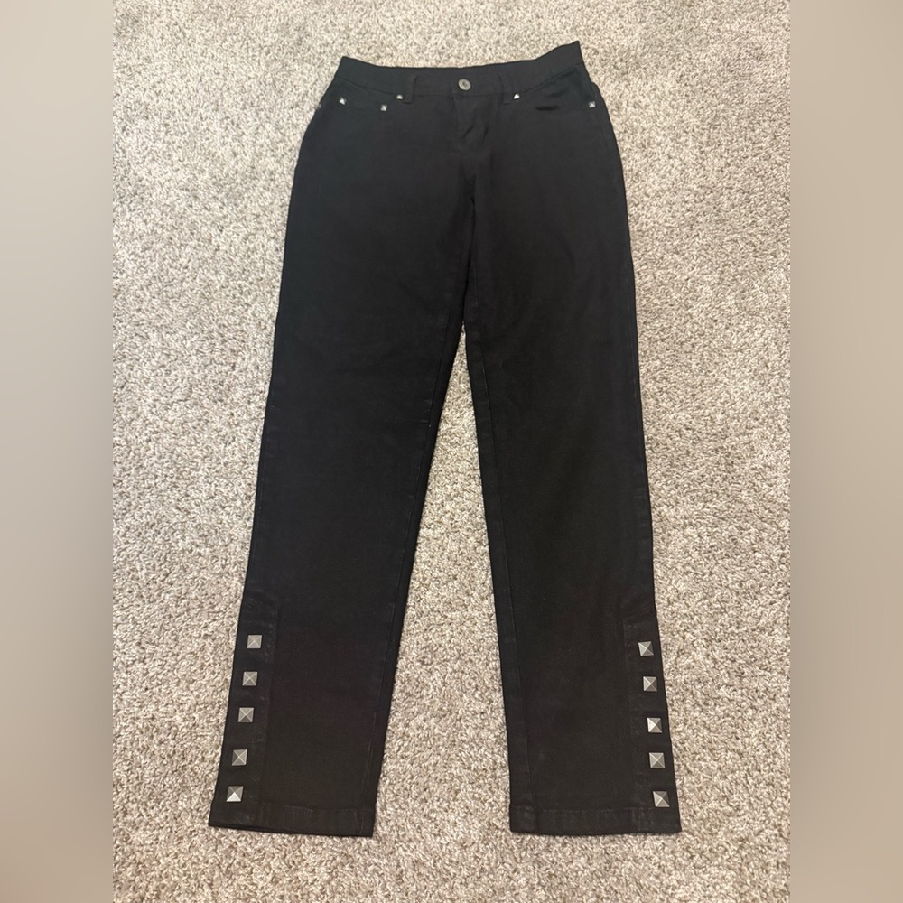 Black Skinny Pants with stud detailing